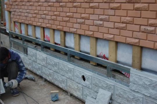 Фасадная плитка, укладка