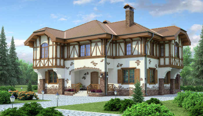 Фасад в стиле фахверк