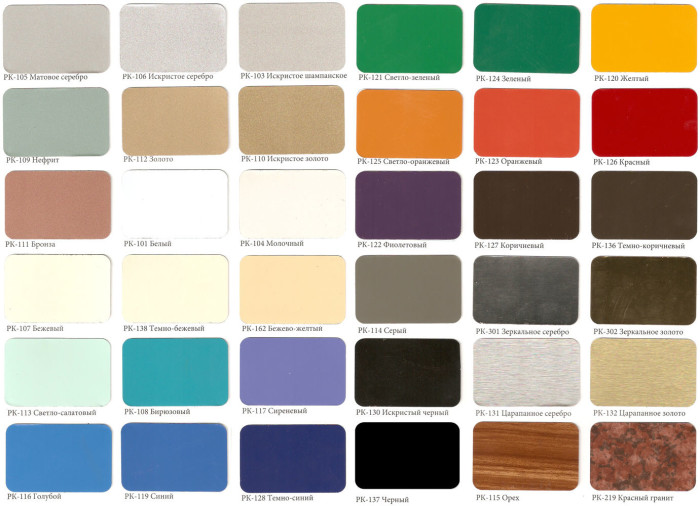 Цвета композитной панели