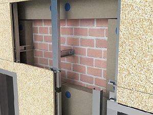 Вид фасада вентилируемого