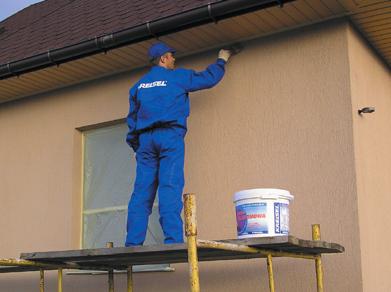 нанесение фасадной краски