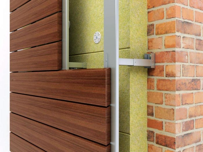 Пирог утеплителя и фасадных панелей