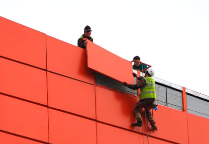 Монтаж панели