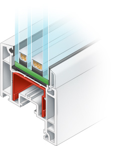 Устройство профиля при теплом остеклении.