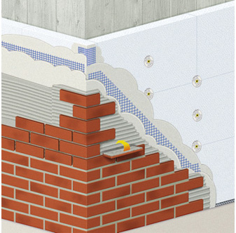 Монтаж плитки к фасаду здания