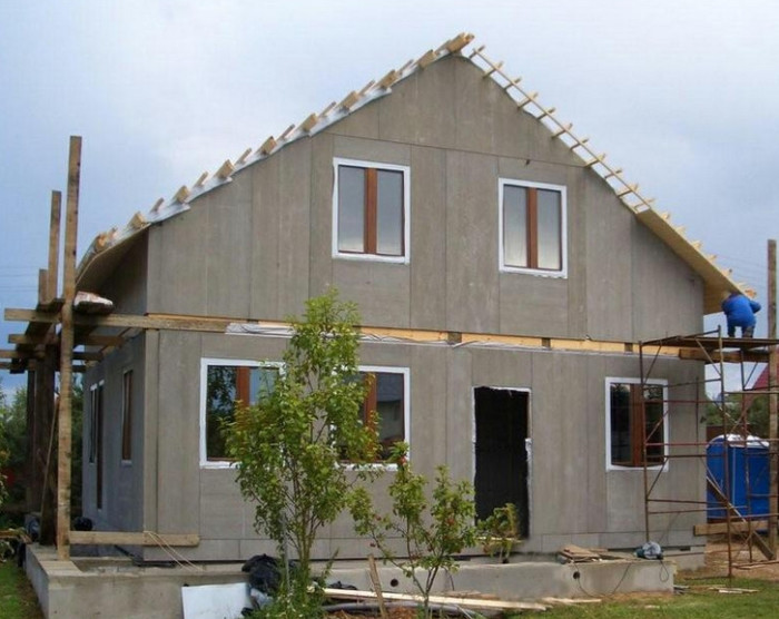 Обшитый фасад