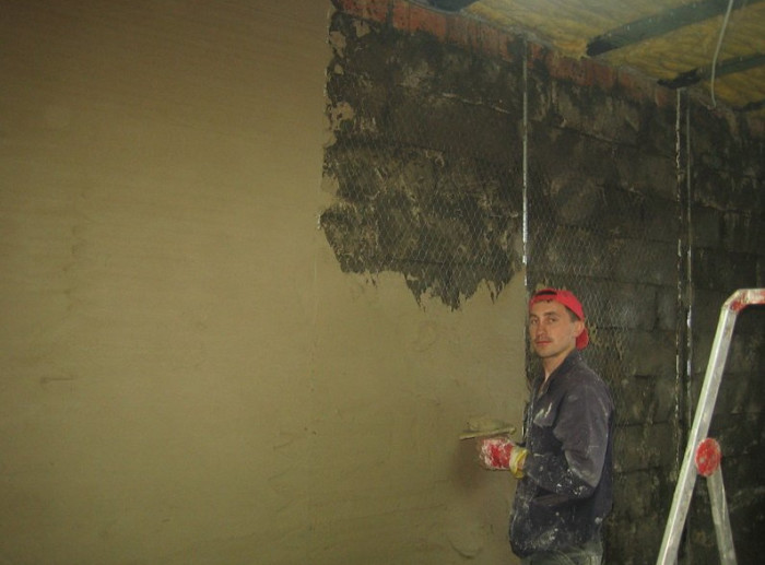 Процесс оштукатуривания