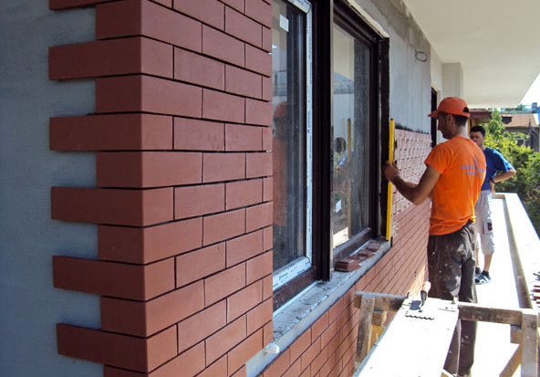 Процесс облицовки