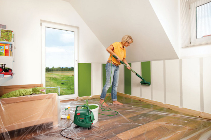 Покраска валиком