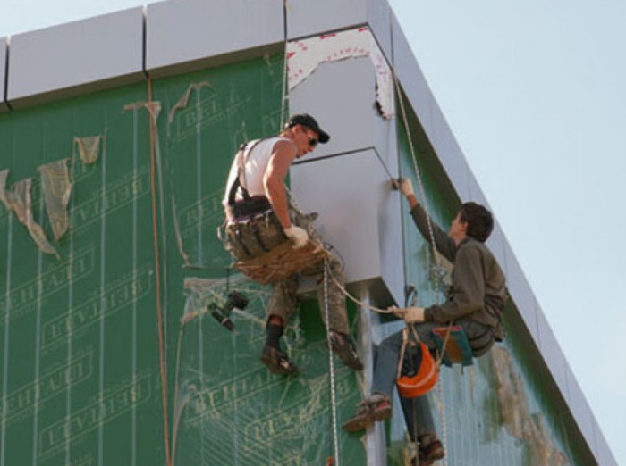 Монтаж утеплителя на фасад