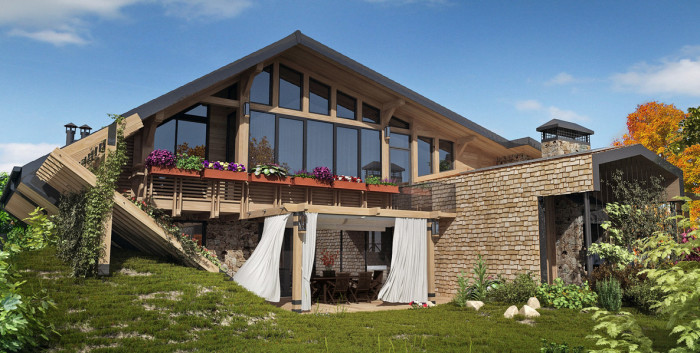 Отделка загородного дома