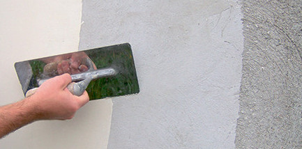 Процесс нанесения морозостойкой шпаклевки