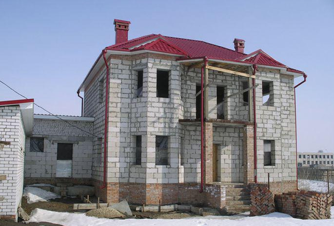 Здание из пеноблоков