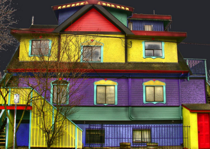 Окраска здания