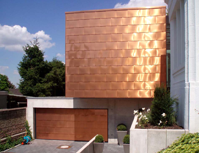 Фасад из меди 