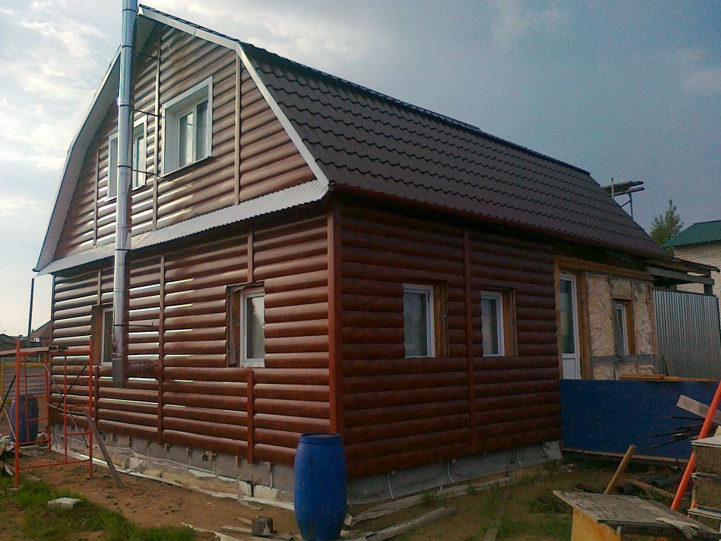 Металлический сайдинг под бревно